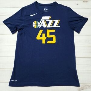Utah Jazz Donovan Mitchell Nike Navy Player Name & Number Tee Medium -New